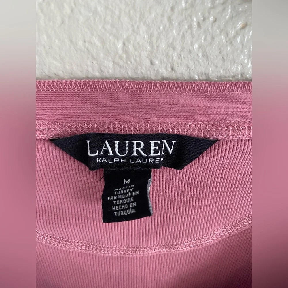 Lauren Ralph Lauren Henley Cotton Long Sleeve Size Medium - Picture 12 of 12
